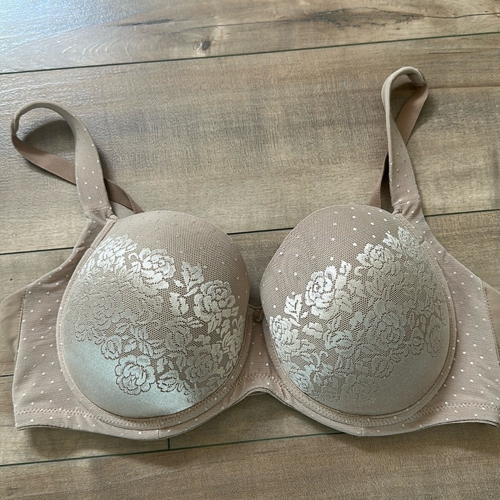Soma Stunning Support Full Coverage Balconette Lace Bra Underwire 36DD Beige